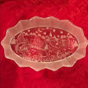 12” oval Dish - Silent Night